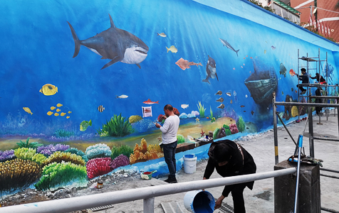 福建省海洋職業學校校園文化墻繪